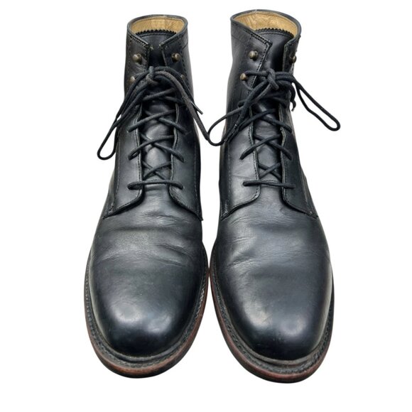 Frye James Leather Black Men’s Lace Up Boots Sz 8.5 D. Excellent conditions! - Picture 1 of 13